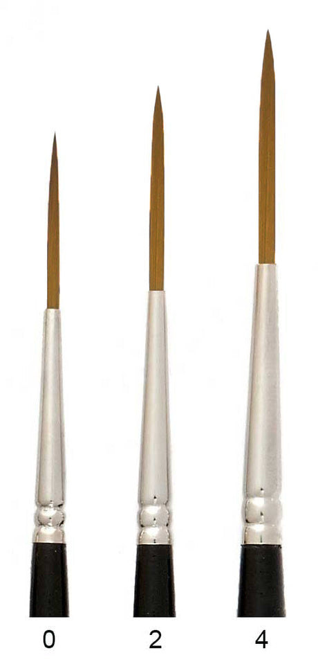 Trekell Sienna Synthetic Red Sable Long Handle Artist Brushes for Oil, Watercolor and Acrylic Painting