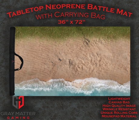 Coastal Shore - Neoprene Battle Mat - Warhammer, AoS, 40K, Team Yankee, MCP, Shatterpoint, Legion, More