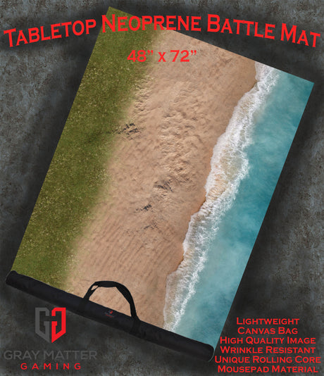 Coastal Shore - Neoprene Battle Mat - Warhammer, AoS, 40K, Team Yankee, MCP, Shatterpoint, Legion, More