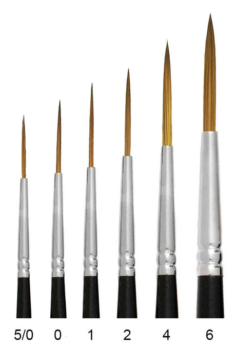 Trekell Protégé Synthetic Kolinsky Short Handle Artist Brushes - For Watercolor, Oil and Acrylic Paint