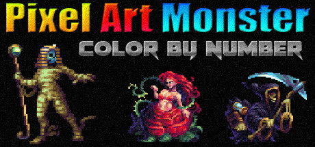 Pixel Art Monster – Color by Number